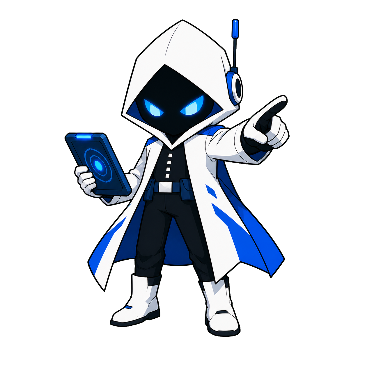 調査結果を案内するINXIのキャラクター